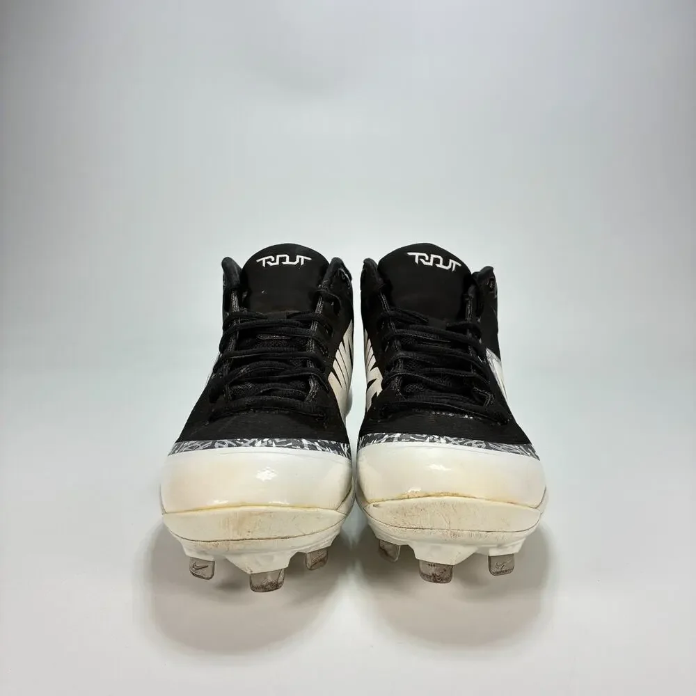 Nike Force Air Trout 4 Pro Black White Baseball Cleats 917920-001 Men's Size 7